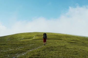 Sticker - Hiking scene