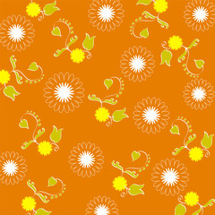 Sticker - Flowers and leaves pattern