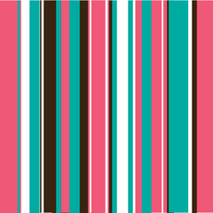 Canvas Print - Aqua, Pink & Brown Stripes