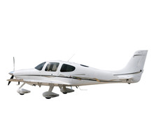 Isolated White Prop Plane