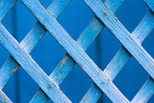 Blue Fence Close-up, May Be Used As Background