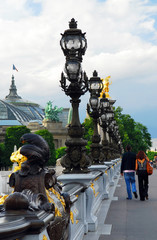 Wall Mural - Alexander the Third bridge in Paris, France.