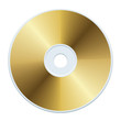 Blank gold CD vector