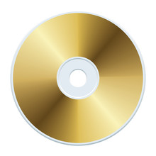 Blank Gold CD Vector