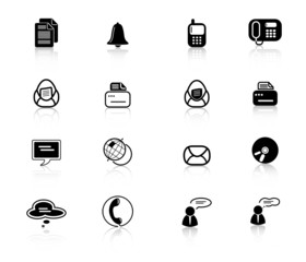 Miscellaneous office and communication vector icons