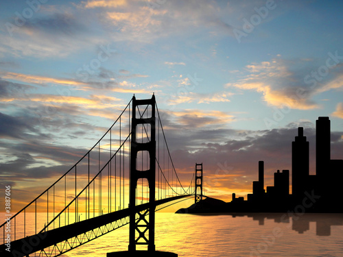 Obraz na płótnie canvas Golden gate brigge w pobliżu san francisco