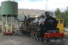 Vintage Steam Train Fetching Water