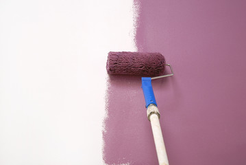 mauve wall painting