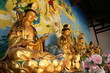 Golden buddha statues in Chinese temple