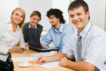 Canvas Print - Confident business team