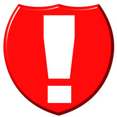 Sticker - Exclamation Point Shield