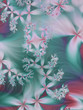 Dreamy floral fractal background