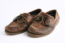 Comfy Old Brown Boat Shoes