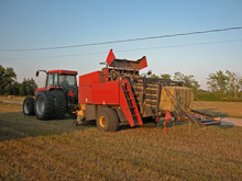 Tractor And Hay Baler