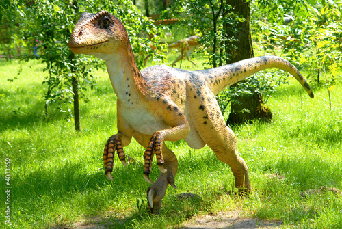 Fototapeta dla dzieci Deinonychus antirrhopus, Deinonych, dinosaurs series