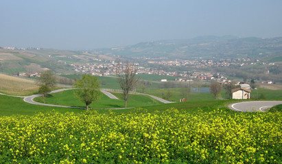 Spring countryside landscape