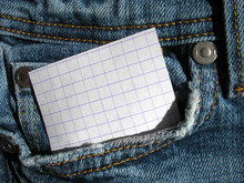 Paper In Pocket Shabby Jeans