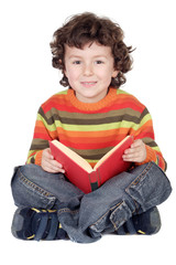 Poster - Adorable boy studying