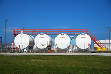 Industrial Storage Facility With Jet Fuel Canisters