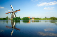 Beautiful Dutch Windmill Landscape