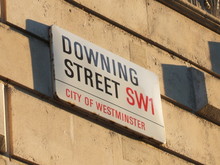 The Road Sign For Downing Street.