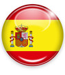 canvas print picture - spanien button flagge