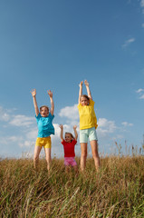 Wall Mural - Children on a meadow