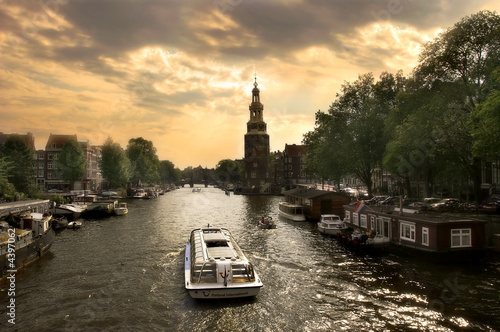 Obraz na płótnie canvas dwuczęściowy "dyptyk" Amsterdam. 