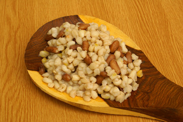 Sticker - Samp with beans on the big wooden spoon