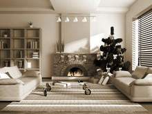 Christmas Interior 3D Rendering