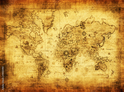 Foto-Doppelrollo - ancient map of the world (von javarman)