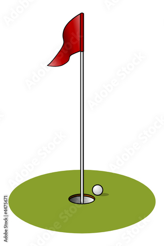 Vector Golf Hole Stock Vector | Adobe Stock