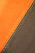 Close up of a leather cover of the book
