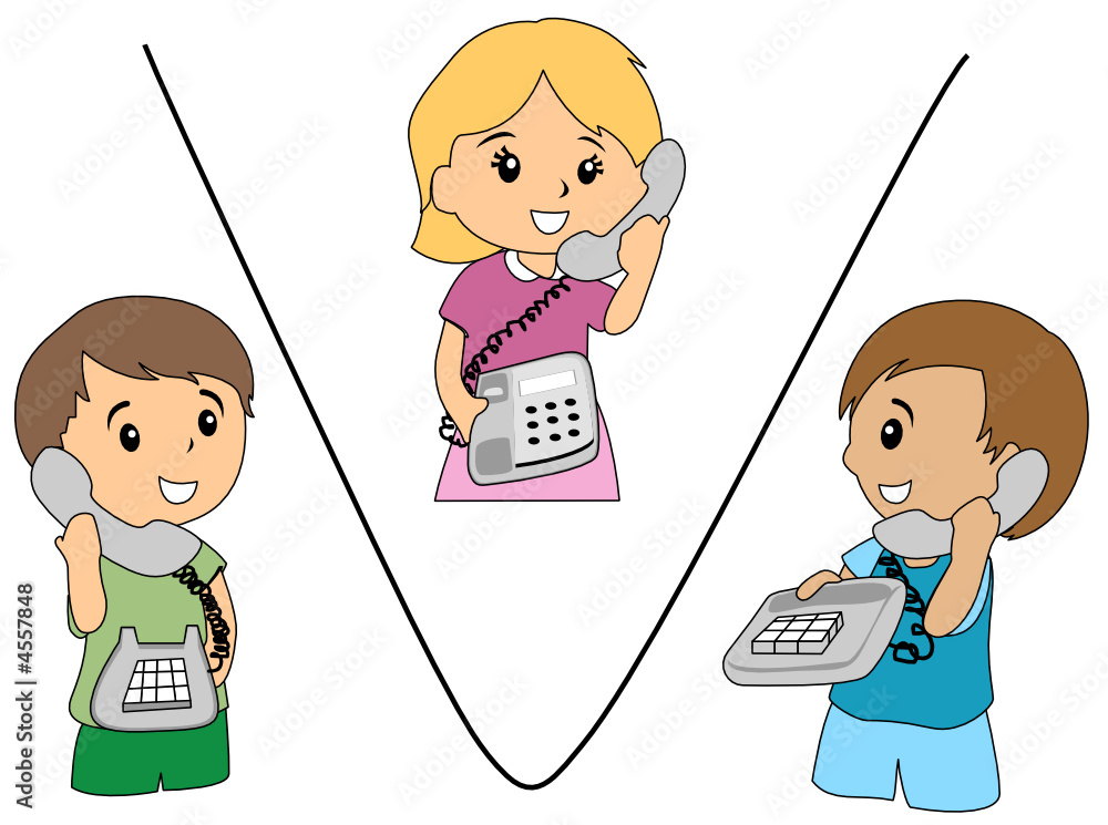 Three Way Conversation Stock Vector | Adobe Stock