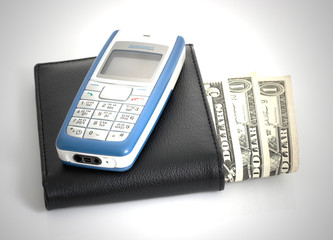 Poster - wallet and cellphone