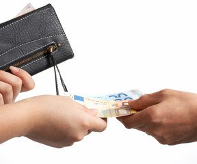Poster - euro and wallet