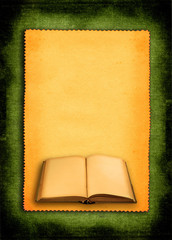 book against retro background #2