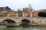 Fototapeta Pomosty - Angel's bridge in Rome,Italy