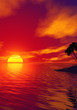 canvas print picture Tropic sunset