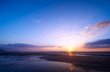 Leinwanddruck Bild - sunset on the beach