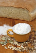 Ingredients for making a healthy organic bread