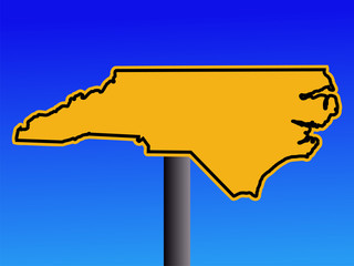 Wall Mural - North Carolina warning sign