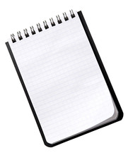 Small Notebook On A White Background