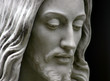 Jesus black and white, close-up