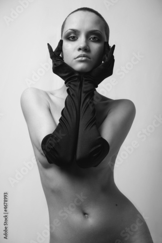 Fotoboard na płycie Naga elegancka dziewczyna.