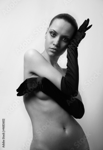 Fotoboard na płycie Naga elegancka dziewczyna.