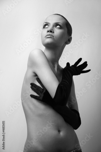 Fotoboard na płycie Naga elegancka dziewczyna.