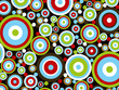 © fat*fa*tin - retro power red blue green circles on brown