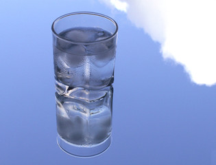 Glass of water in the sky