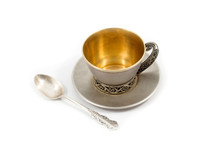 Silver Cup On White Background1